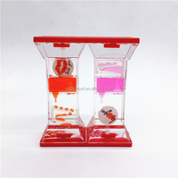 Minuteur liquide créatif en acrylique personnalisable en gros, anti-stress, pour la décoration de la maison, du bureau ou comme souvenir