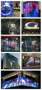 จอแสดงผล LED วิดีโอวอลล์แบบโปร่งใสสำหรับภายนอกอาคาร สีสันสดใส ความสว่าง <span class=keywords><strong>9000cd</strong></span>/ตร.ม. รับประกัน 3-5 ปี เหมาะสำหรับบาร์ - Product Image 3