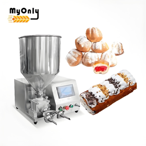 MY Semi Automatic Cake Ice Cream Puff Core Inyectar Depositor Máquina de llenado de pan para donut - Product Image 1