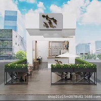 Bac à fleurs extérieur en fer forgé, support de séparation pour plantes vertes, idéal pour centres commerciaux, salons de thé et cafés - Fabriqué en Chine