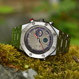 Montre pour homme CILOA à grand cadran personnalisable, argentée, marque authentique, cadeau de luxe léger, montre à quartz étanche, haute qualité. - Product Image 2