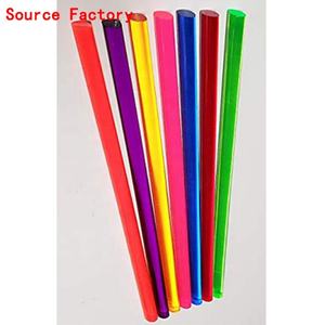 7 Varillas de Plástico Acrílico Transparente de Diferentes Colores: Naranja, Morado Oscuro, Ámbar, Rosa, Azul Rey, Rojo y Verde Fluorescente - Product Image 1