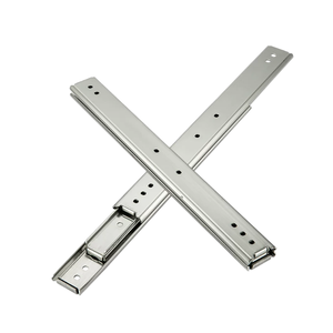 Riel telescópico industrial silencioso y autoblocante <span class=keywords><strong>de</strong></span> tres secciones, <span class=keywords><strong>de</strong></span> 51 mm <span class=keywords><strong>de</strong></span> ancho y engrosado, para cajones. - Product Image 2