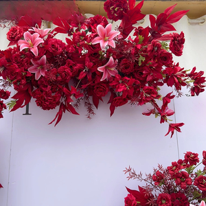 Forma di fiori per fiori artificiali in stile bordeaux, forma di fiori in stile rosso borgogna - Product Image 4