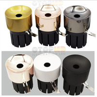 Lampu Sorot LED COB Bulat OTOP 12w15w18w24w untuk Showroom, Anti Silau, Rumah, Dapat Diredupkan, 9W, Lampu Sorot Tersembunyi di Langit-langit Dalam Ruangan