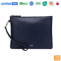 Produk baru kustom Logo Wanita Pria kulit gelang tas Clutch dompet tas tangan tas malam dengan tali tangan