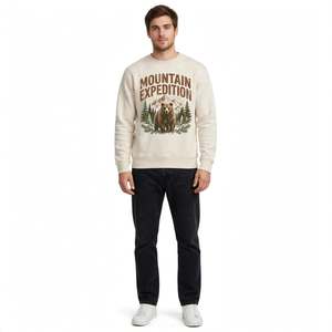 Sudadera de punto con cuello redondo y estampado para hombre, cómoda y elegante, de las más vendidas. - Product Image 2