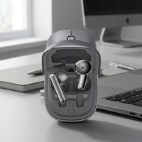 Écouteurs sans fil 2 en 1 avec étui de chargement, accessoire portable pour ordinateur