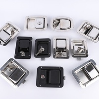 Poignée en T pliable pour véhicule lourd, loquet de porte de capote, poignée en T pour remorque, boîte à outils, serrure à gâche en T A7821