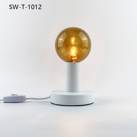 Lampe de table LED en verre marron G9, design créatif et moderne, pour restaurant, hôtel, lampe de chevet en verre bulle