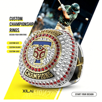 Service de fabrication de bagues de championnat de baseball personnalisées de haute qualité. Bague en alliage de bijouterie tendance avec incrustation de pierres précieuses