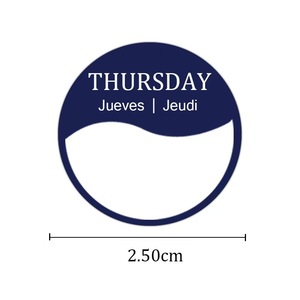 Set di etichette settimanali multicolori, etichette a rotolo impilabili per la gestione del tempo e l'organizzazione - Product Image 2