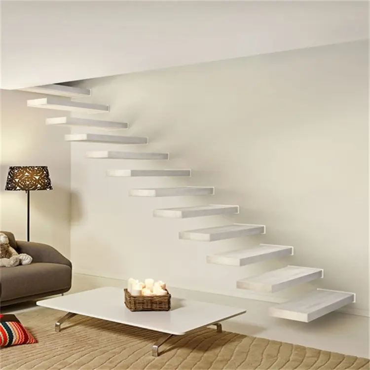 Ace yeni tasarım yüzen merdiven ahşap merdiven düz merdiven ev bireysel yüzer merdiven