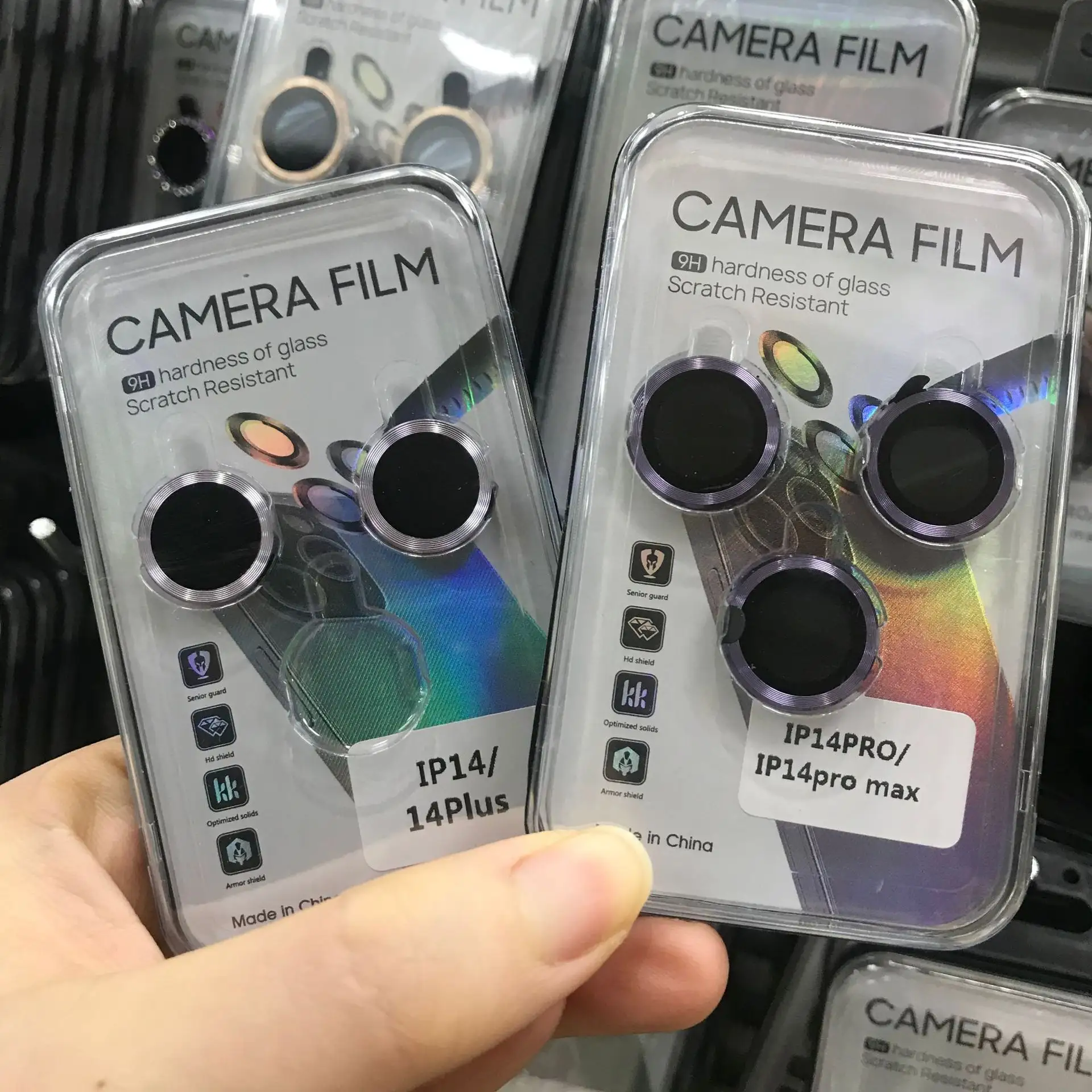 Protector de lente de cámara para iPhone 15 15 pro 14 pro Max, película protectora de vidrio para cámara trasera de teléfono, protector de pantalla de vidrio templado