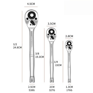 ประแจวงล้อ 1/2" & 3/8" & 1/4" แบบ 24 ฟัน ปลดเร็ว ชุบโครเมียม หัวลูกแพร์ แบบกลับด้านได้ สองทิศทาง ขายตรงจากโรงงาน - Product Image 3