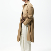 Nouveau Trench-Coat décontracté pour hommes, manches longues, quatre poches, fermeture à boutons, coupe Slim, col