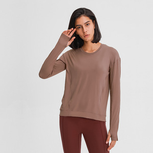 Automne <span class=keywords><strong>Femme</strong></span> Filles À Manches Longues Tops Solide Surdimensionné Femmes Lâche Chemise Décontractée Plus La Taille Vêtements Femmes Streetwear T-shirts - Product Image 2
