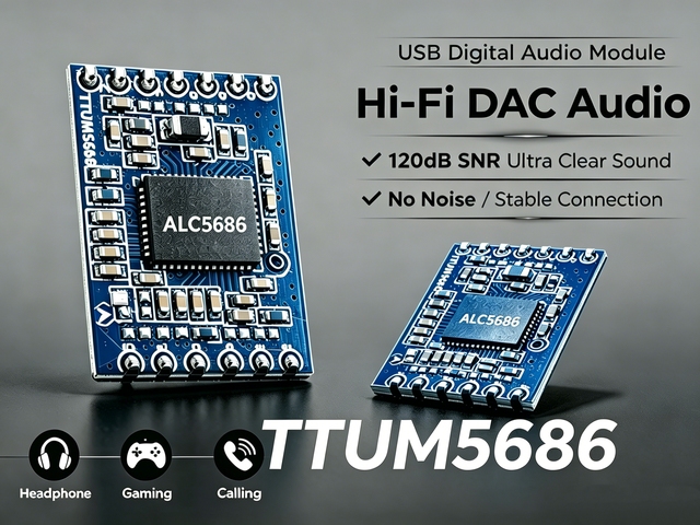 ALC5686 Wholesale Hi-Fi DAC USB Audio Module 120dB SNR -95dB THD+N Low Noise Stable Audio Solution OEM CTIA OMTP Multi-OS