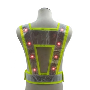 Logo personnalisé 120 Grammes Polyester Tissu Ajuster Clignotant Led Running Haute Visibilité Gilet de Sécurité Réfléchissant avec Lumières LED - Product Image 3