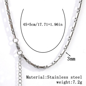 Women's Stainless Steel Necklace - 18K Gold Plated Snake <b>Chain</b> Minimalist Clavicle <b>Chain</b> <b>Titanium</b> Steel Jewelry - Product Image 6