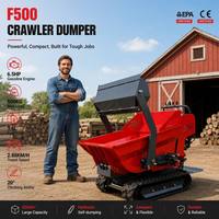Mini-dumper sur chenilles de qualité industrielle VOL-F500 pour le chargement et le déchargement de matériaux en entrepôt, cour et zone d'usine