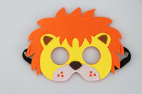 Masque pour les yeux en non-tissé T-1397 pour la Journée des enfants, motif animal de dessin animé (grenouille, tigre), accessoire de spectacle pour la maternelle