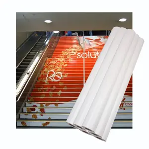 डिजिटल मुद्रण सामग्री सफेद 50m चमकदार स्थायी स्वयं adhes vinyl शरीर विज्ञापनों बसों के लिए