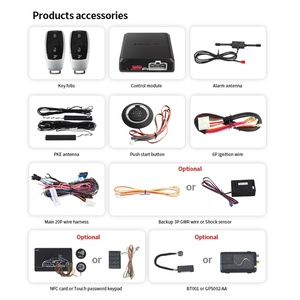 EASYGUARD Universal EC002-BE2-NFC Car Alarm System with Push Start Button & <b>Remote</b> Start & Passive Keyless Entry - Product Image 3