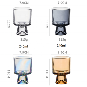 Tasse à jus <span class=keywords><strong>Raymond</strong></span> verre sans plomb cristal pied haut fond montagne neige verre boisson froide modèle transparent 240ml tasse en verre whisky - Product Image 6