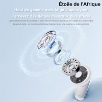 Écouteurs sans fil TWS Q25 les plus vendus en Afrique pour couples, stéréo, avec crochet d'oreille et semi intra-auriculaires, avec affichage intelligent de la batterie