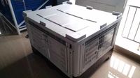 Conteneur en plastique pliable de haute qualité en HDPE, robuste, pour le transport industriel, palette, boîte