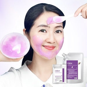 Masque facial en poudre hydrogel végétalien à marque privée, enrichi en vitamine C et collagène, pour lutter contre le vieillissement, raffermir et éclaircir les peaux sèches – Format échantillon - Product Image 1