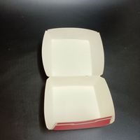 Boîte à emporter jetable en papier SP2889, emballage alimentaire personnalisé, boîtes pour ailes de poulet, boîtes à hamburgers, boîte à emporter pour la restauration rapide