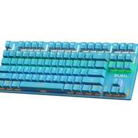 Clavier de jeu filaire BAJEAL USB 2.0 RGB programmable, étanche, en plastique ABS, 87 touches, interrupteurs bleus, rétroéclairé, anti-ghosting