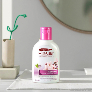 Miosuki Desechable Adolescente Lavado íntimo Herbal Aroma fresco Control de olores Suave pH Limpiador equilibrado Higiene Cuidado Confianza - Product Image 1