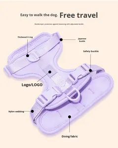 เสื้อกั๊กสุนัขแบบปรับได้ออกแบบไม่ดึงง่ายทนทานเบาระบายอากาศวัสดุสำหรับสุนัขขนาดเล็กและใหญ่ - Product Image 2