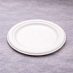 Assiettes en bagasse ProTakeOut 10 pouces - Paquet de 500 (125/4) - Sans PFAS - Écologiques - Biodégradables - Compostables - Assiettes jetables pour micro-ondes - Product Image 2