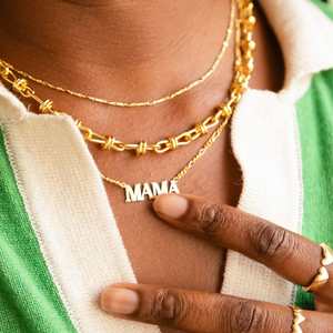 2024 donne di lusso per la festa della mamma della moda per la mamma delizia elegante 14K oro placcato senza appannamento collane di mamma - Product Image 5