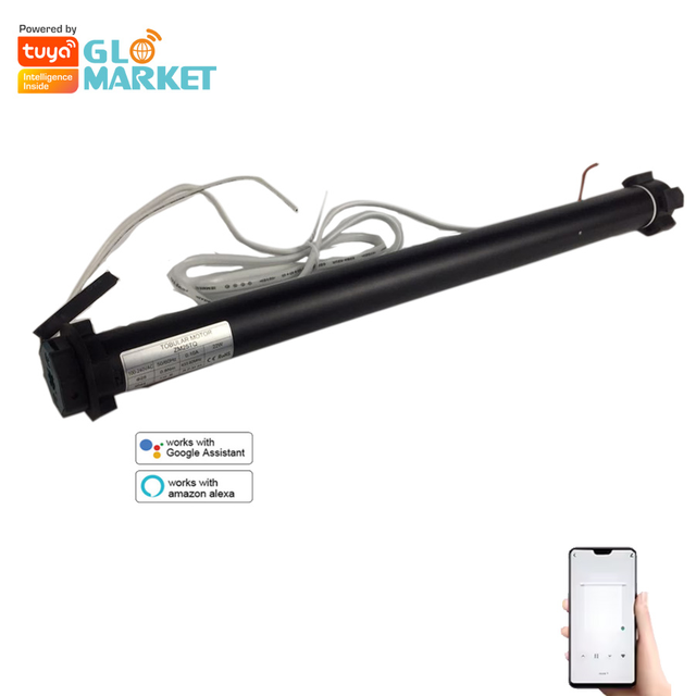 Glomarket Smart Curtain Wifi/Zigbee Tubular Motor for Roller Blind or Wooden Venetian Blind or Projection Screen or Roman Blind