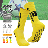 Chaussettes de football personnalisées à prix d'usine, chaussettes de sport montantes antidérapantes pour toutes les saisons