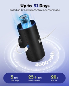 Applique murale sans fil magnétique adhésive à détection de mouvement rechargeable 4000 mAh, alimentée par batterie, 3 couleurs, éclairage haut et bas - Product Image 2