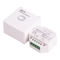 Interrupteur intelligent RF SS-C Triac et contrôleur LED à prise poussoir 100-240V 3A *1 canal, interrupteur à coupure de phase pour bande lumineuse monochrome