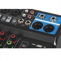 Console de mixage audio professionnelle 5 canaux, mini console DJ avec Bluetooth, carte son USB, interface audio, effets DSP pour diffusion en direct