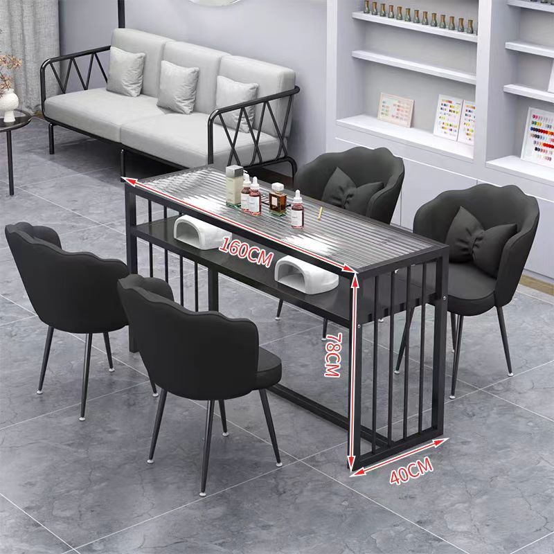 160 cm de long, 40 cm de large, 78 cm de haut (hors chaise)