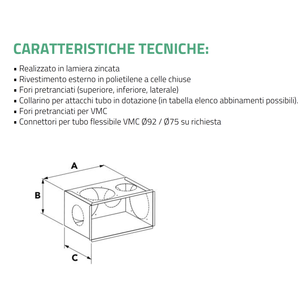 Système de distribution d'air de ventilation VMC industriel isolé multi-prises Tecnosystemi avec contrôle climatique - Product Image 6