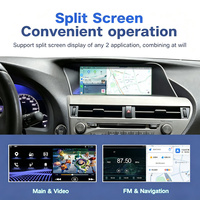 Autoradio Android 13 de 10,25 pouces avec GPS intégré, écran partagé, aide au recul et TV pour Lexus RX 2009-2015 CarPlay