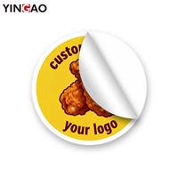 Etiqueta Adhesiva Personalizada Ecológica, Impermeable y Duradera para Pollo Frito, Segura para Alimentos, de Vinilo, para Cajas de Comida para Llevar