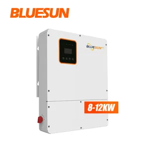 Inverter transformer hibrida 10kW 12kW, inverter gelombang sinus murni semua dalam satu dengan pengontrol pengisi daya bawaan