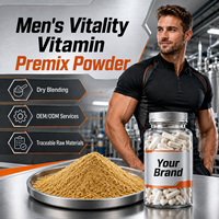 Prémélange de poudre multivitaminée personnalisée pour hommes avec riboflavine, nicotinamide et minéraux pour les formulations de compléments nutritionnels