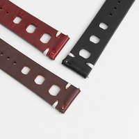 Bracelet de montre en cuir véritable respirant à fixation par ardillon, remplacement universel à dégagement rapide pour montre, tailles 18, 20, 22 mm